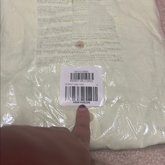 Athleta Retreat Linen Top in Limone Size M NWT - Picture 5 of 6